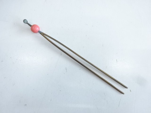 アンティーク　ガラス玉簪